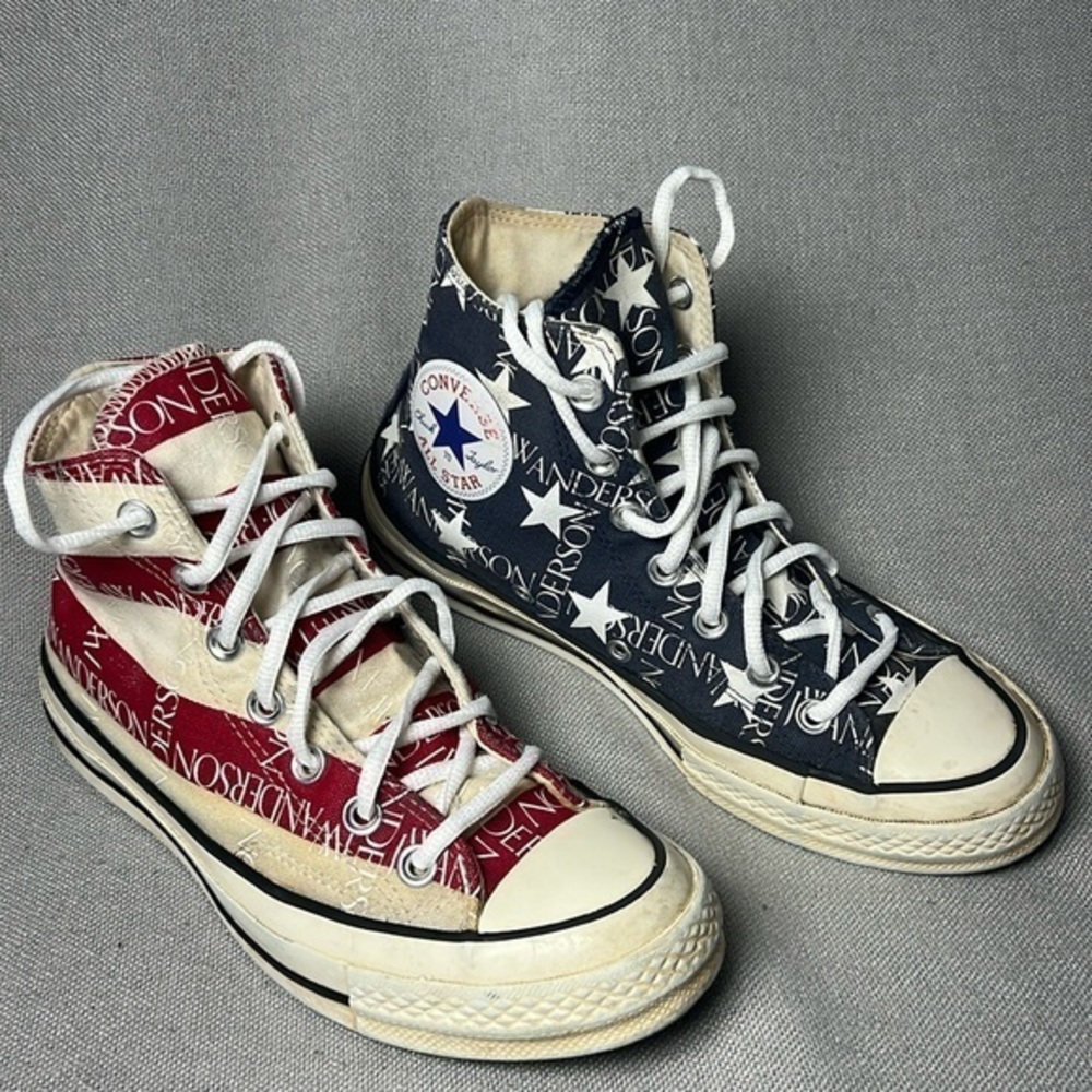 Converse Chuck 70 HI JW Anderson Americana Mood Indigo/Garnet platform sneakers - Picture 1 of 8